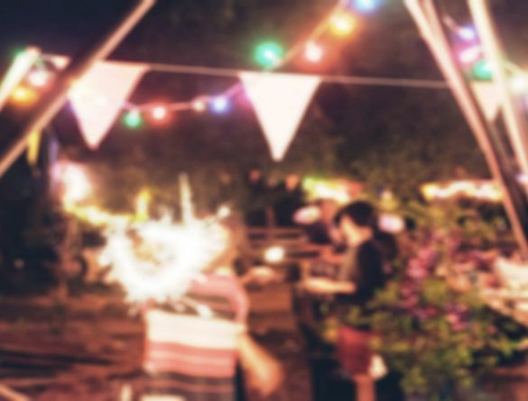 Blurred new year celebration party